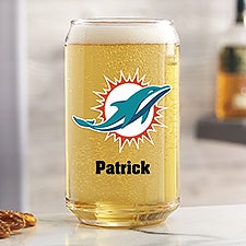 NFL Miami Dolphins Personalized Printed Beer Can Glass  - 37259