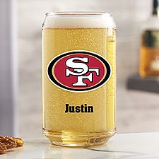NFL San Francisco 49ers Personalized Printed Beer Can Glass  - 37268