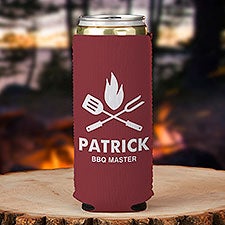 The Grill Personalized Slim Can Cooler  - 37276