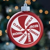 Peppermint Family Personalized LED Glass Ornament  - 37299