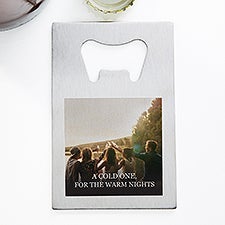 Personalized Credit Card Size Bottle Opener - Photo  Message - 37321