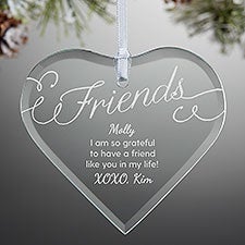 Personalized Heart Ornament - Friends Forever - 37327