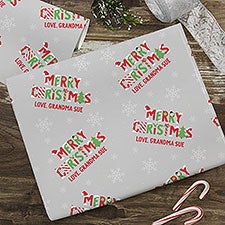 The Joys Of Christmas Personalized Wrapping Paper  - 37341