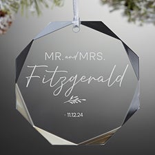 Personalized Wedding Premium Octagon Ornament - Natural Love - 37355