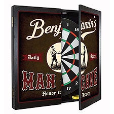 Personalized Man Cave Dartboard  Cabinet Set  - 37382D