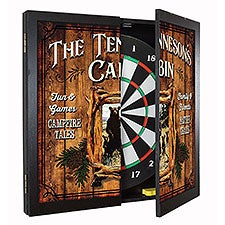 Personalized Cabin Dartboard & Cabinet Set  - 37383D