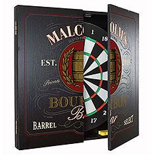 Personalized Bourbon Bar Dartboard & Cabinet Set  - 37386D