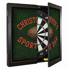 Personalized Football Dartboard  Cabinet Set  - 37389D