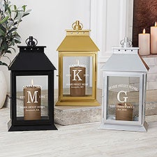 Personalized Decorative Candle Lantern - Family Initial - 37394