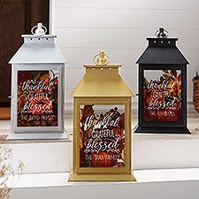 Thankful Personalized Decorative Candle Lantern  - 37397