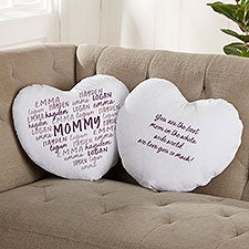 Grateful Heart Personalized Heart Throw Pillow - 37409