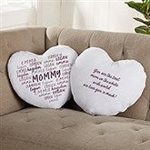 Grateful Heart Personalized Heart Throw Pillow - 37409