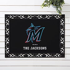 MLB Miami Marlins Personalized Doormats  - 37421