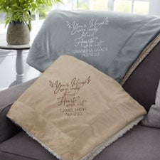 Your Wings Were Ready...Embroidered Sherpa Blanket  - 37453