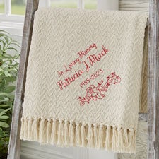 In Memory Of... Embroidered Afghan  - 37455