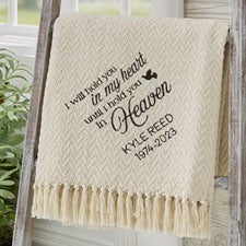I Will Hold You In My Heart Embroidered Afghan  - 37460