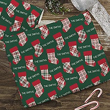 Personalized Christmas Wrapping Paper - Fresh Plaid - 37499