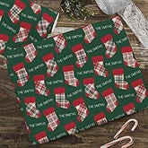 Personalized Christmas Wrapping Paper - Fresh Plaid - 37499