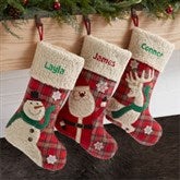 Winter Friends Embroidered Christmas Stockings  - 37522