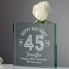 Modern Birthday Personalized Bud Vase  - 37530