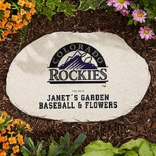 MLB Colorado Rockies Personalized Round Garden Stone  - 37531