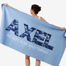 Personalized Kids Beach Towels - Pop Pattern - 37592