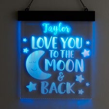 Beyond the Moon Personalized Light Up Baby Sign - 37603