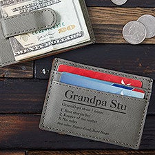 Personalized Money Clip Wallet - The Meaning of Him - 37640