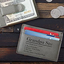 Personalized Money Clip Wallet - The Meaning of Him - 37640