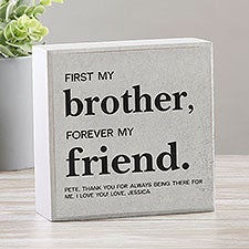 First My Brother Forever My Friend Whiskey Glass Funny Gift 