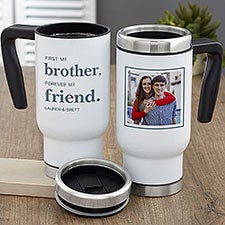 First My Brother Personalized 14 oz. Commuter Travel Mug  - 37649