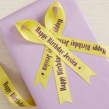 Personalized Satin Birthday Gift Ribbon - 37660D