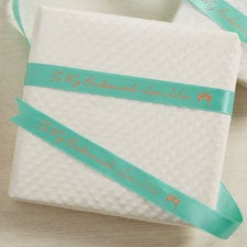 Personalized Bridesmaid Satin Gift Ribbon  - 37663D