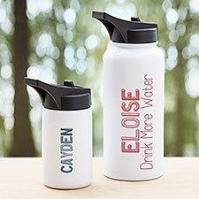 Ombre Name Personalized Double-Wall Vacuum Insulated Water Bottle  - 37705