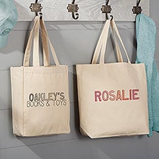 Ombre Name Personalized Canvas Tote Bags  - 37711