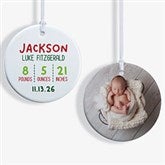 Personalized Christmas Ornament - Newly Loved Baby Info - 37734