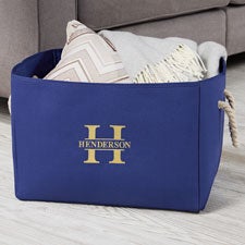 Lavish Last Name Embroidered Storage Tote  - 37738