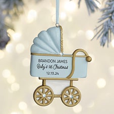 Baby Boy Carriage© Personalized Ornament  - 37741