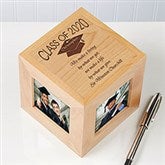 Engraved Graduation Photo Cube Frame - 3776