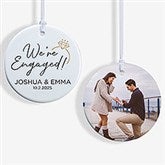 We're Engaged Personalized Ornament  - 37766