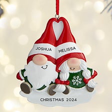 Christmas Gnome Couple Personalized Ornament  - 37768
