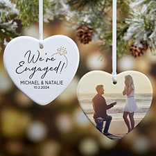 Were Engaged Personalized Heart Ornament  - 37784