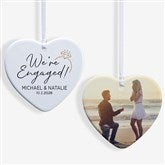 Were Engaged Personalized Heart Ornament  - 37784
