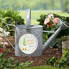 Garden Gnome Personalized Galvanized Watering Can - 37811