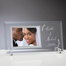 Elegant Couple Personalized Glass Picture Frame  - 37829