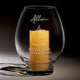 Elegant Couple Engraved Hurricane Candle Holder  - 37837