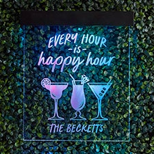 Happy Hour Custom LED Sign  - 37848