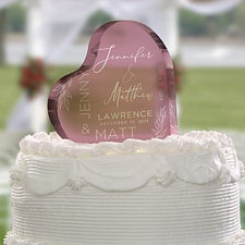 Laurels of Love Personalized Wedding Cake Topper