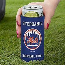 New York Mets Personalized Slim Can Holder MLB Baseball - 37859