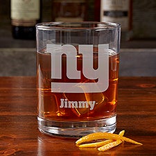 NFL New York Giants Engraved Old Fashioned Whiskey Glasses - 37884